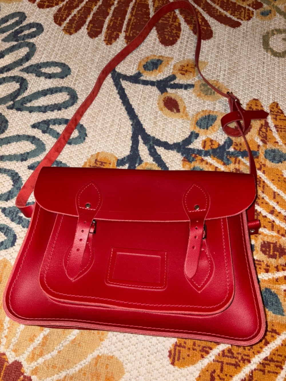 The Cambridge Satchel Company Red Leather Crossbody Satchel